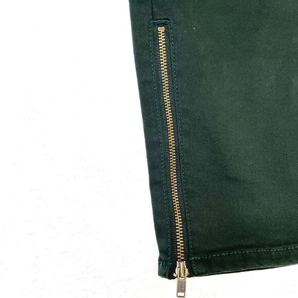 AEO Jegging Ankle Super Stretch Dark Forest Green Size 8 NEW Detailed Zipper - Picture 5 of 11
